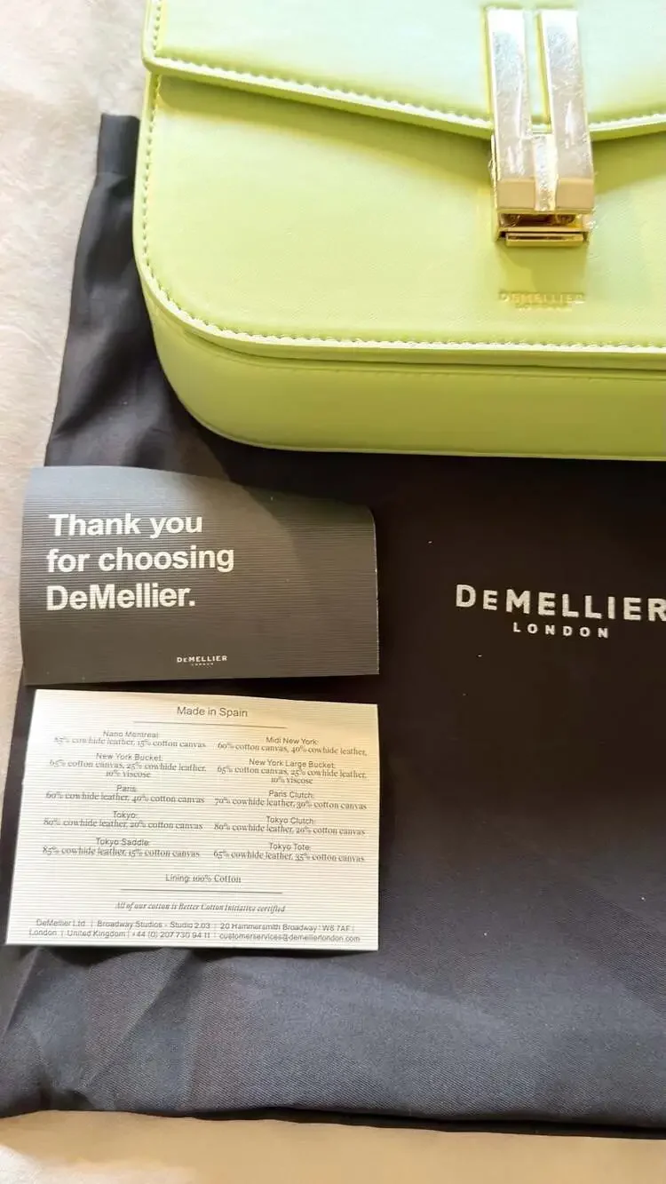 DeMellier London The Vancouver Cross-Body Bag in Lime Green